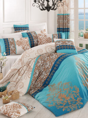 Katre - Turquoise - Turquoise Ecru Blue Brown